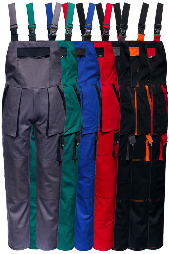 Pantaloni de lucru supradimensionați cu pieptar, mărimile 42-88 (XS-9XL)