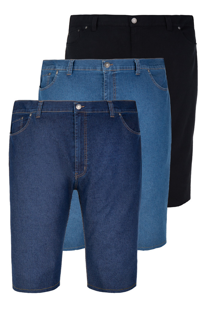 Pánske nadmerné krátke džínsové nohavice, veľkosti 66 – 96 (3XL – 11XL)